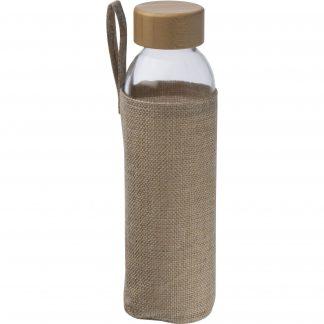 Steklenica za vodo Adda*steklena*juta*bambus*500ml*