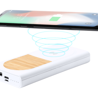 Power bank Still*plastika*bambus*brezžično polnjenje*8000mAh*