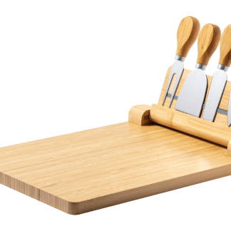 Set za sir Chef*4 delni*bambusova deska*30x22*