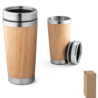 Skodelica Bestina*vakuumska,dvojna stena*bambus*500ml*