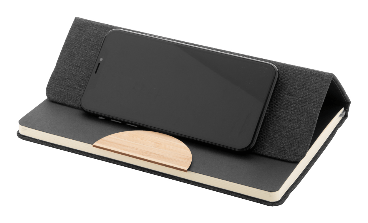 Beležnica Akra*RPET reciklirana*vstavek iz bambusa*funkcija držala za telefon*21x15* - Image 6