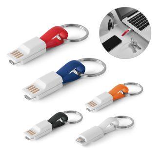 USB polnilni kabel s priključkom 2 v 1*obesek za ključe*
