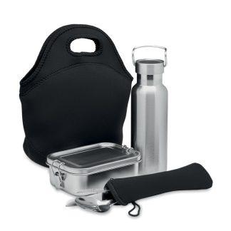 Darilni set Adell*termo steklenica z dvojo steno 500ml*posoda za hrano 600ml*jedilni pribor*