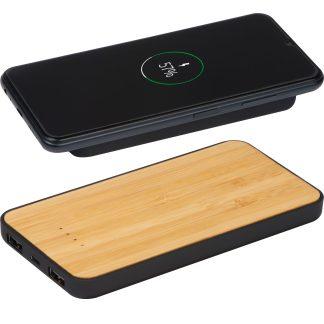 Brezžični polnilnik in power bank Luiss*bambus*8.000 mAh*