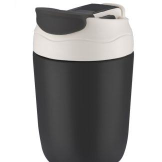 Termo skodelica Alea*kovinska*silikonski pokrov,ki vsebuje tradicionalni ustnik in slamico*360 ml*