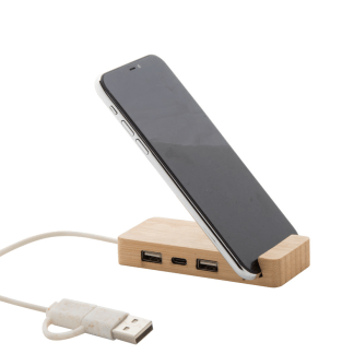 USB polnilec Kross*iz bambusa*stojalo za telefon*