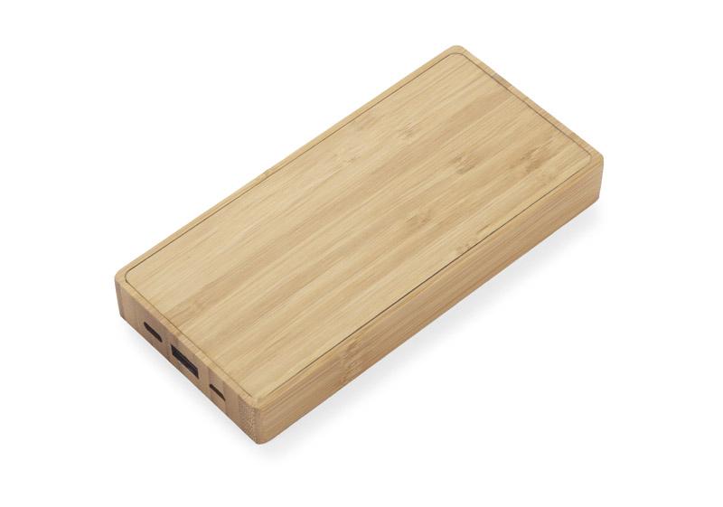Power bank Amsterdam*solarno polnjenje*iz ekološkeba bambusa*10.000 mAh* - Image 3