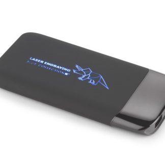 Power bank Best*z gumirano površino*8000 mAh in osvetljenim logotipom*