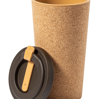 Termo skodelica Drenna*iz PP plastike z dvojno*prekrita z naravno pluto*brez BPA*500 ml*
