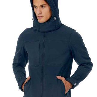 Softshell jakna Elitta*3 slojna s kapuco*5.000 mm vodnega stolpca*znotraj mikroflis proti luščenju*(B&C)