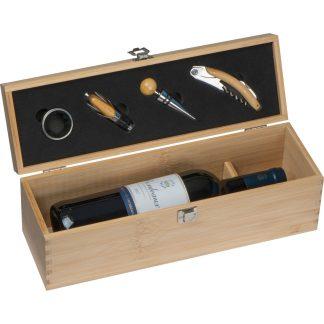 4 delni set za vino Ameo*v leseni embalaži*36x12x12*