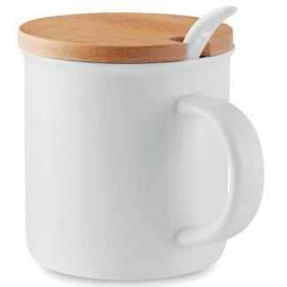 Skodelica Ateya*iz porcelana*pokrov iz bambusa*380ml*