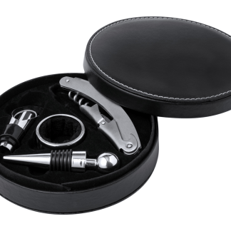 4 delni vinski set Black*v PU usnjeni embalaži*fi15*