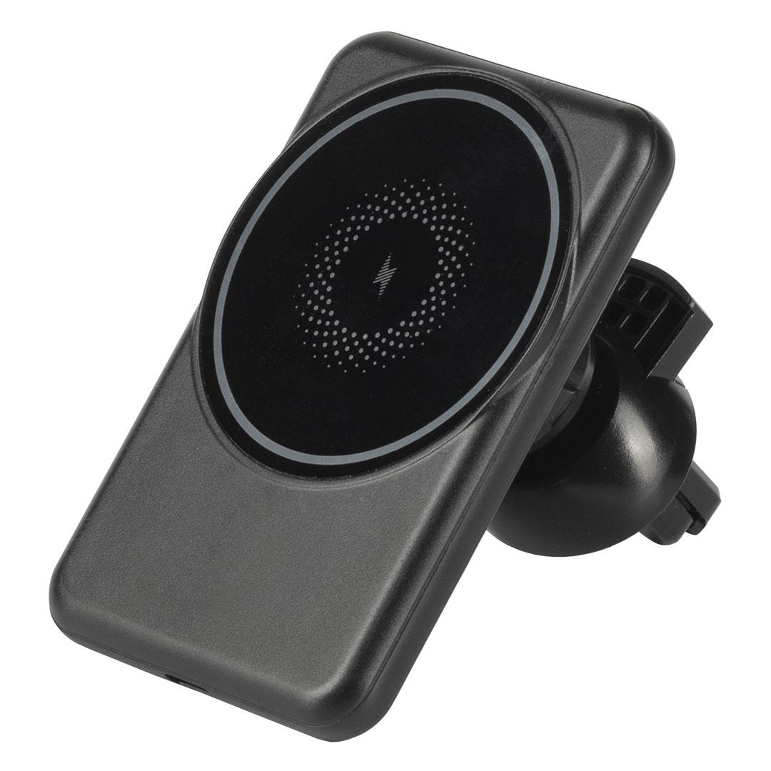 Brezžični avto polnilec in nosilec za telefon Black*15W*