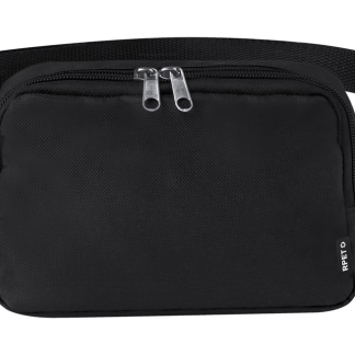 Prekoramna torbica Black*600D RPET reciklirana*20x14*