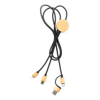 Polnilni kabel Apell*RPET recikliran in kombinacija bambusa*dolžina kabla100 cm*