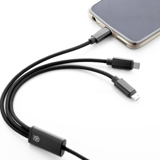 Polnilni USB kabel Amir*iz recikliranega aluminija in RPET*dolžina kabla100 cm*