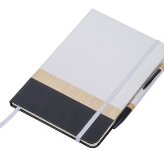 Beležnica Arya*iz recikliranega papirja,bambusa in PU*kemični svinčnik iz aluminija in bambusa*21x15*