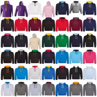 Pulover s kapuco Ateo*80% bombaž z vijačnim predenjem,20% poliester*kapuca s kontrastno notranjostjo*280g/m2*(Just Hoods Awdis)