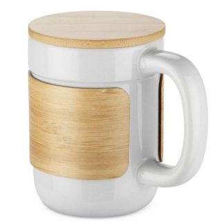 Keramična skodelica Barilla*visokokakovostna keramična skodelica v kombinaciji z bambusom*350ml*
