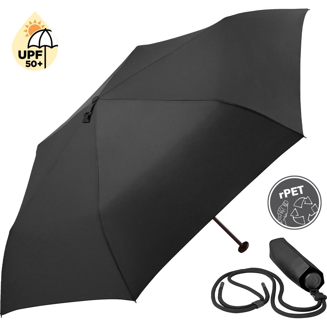 Dežnik Apaleo*100% recikliran poliester*zaščita pred soncem UPF 50+*ročaj iz recikliranega ABS-a*Windproof PLUS*fi90*(Fare)