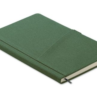 Beležnica Adenna*s trdimi PU platnicami in sprednjim žepom za telefon*160 črtanih strani iz recikliranega papirja (80 listov)*21x14*